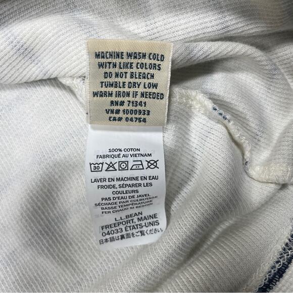 LL Bean Womens Top 2X Unshrinkable Thermal Waffle Long-Sleeve Crewneck Stripe - Picture 7 of 8